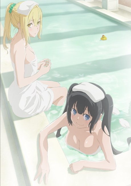 Is It Wrong to Try to Pick Up Girls in a Dungeon? III: Is It Wrong to Try to Find a Hot Spring in Orario? -Bath God Forever- — okładka anime