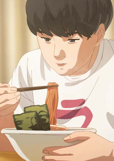 Shinya Ramen no Yuuwaku: SUNTORY Karada wo Omou All-Free CM — okładka anime