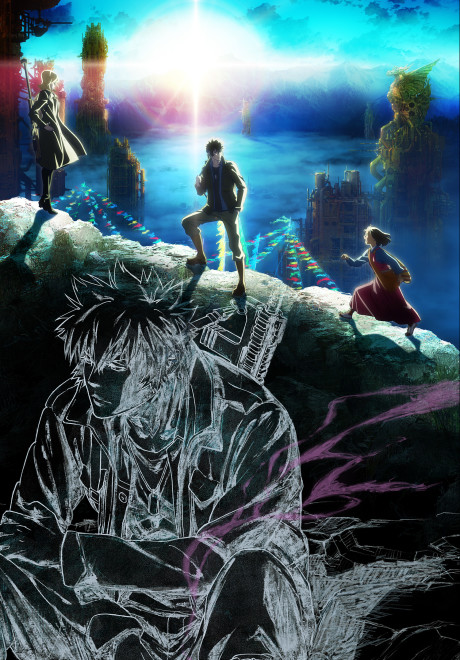 Kogami na skalistym krajobrazie okladki Psycho Pass Sinners of the System 3