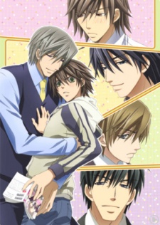 Bohaterowie par z Junjou Romantica na okładce wydania OVA