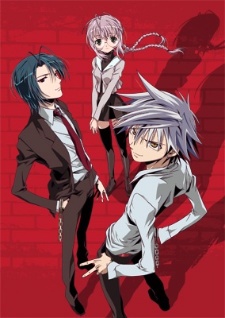 Zombie-Loan Specials — Michiru, Chika i Shito na czerwonym tle