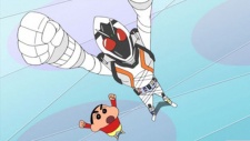 kamen rider fourze x crayon shin chan