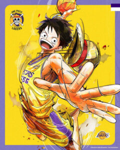 los angeles lakers x one piece okladka