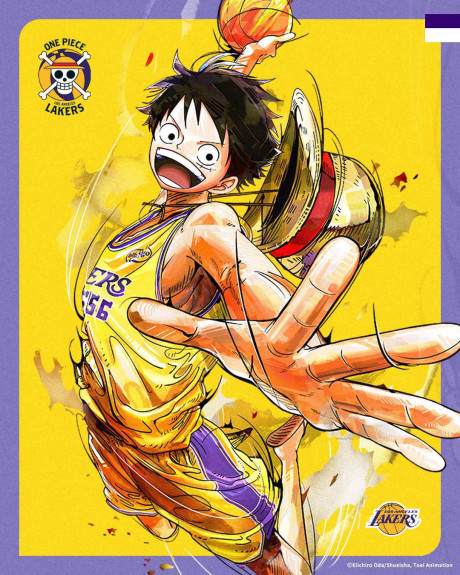los angeles lakers x one piece okladka