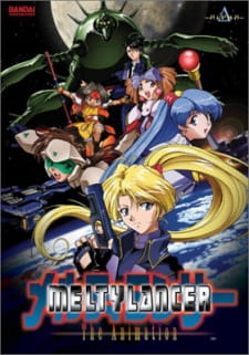 Okładka Melty Lancer THE ANIMATION z sześcioma funkcjonariuszkami galaktycznej policji