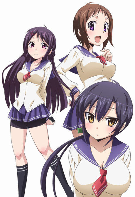 Ui Wakana, Hayato Izumi i Rin Misumi w szkolnych mundurkach — Okusama Gekijou